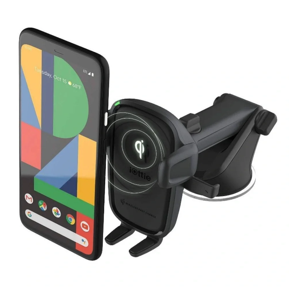 Black Wireless Car Charger Mount